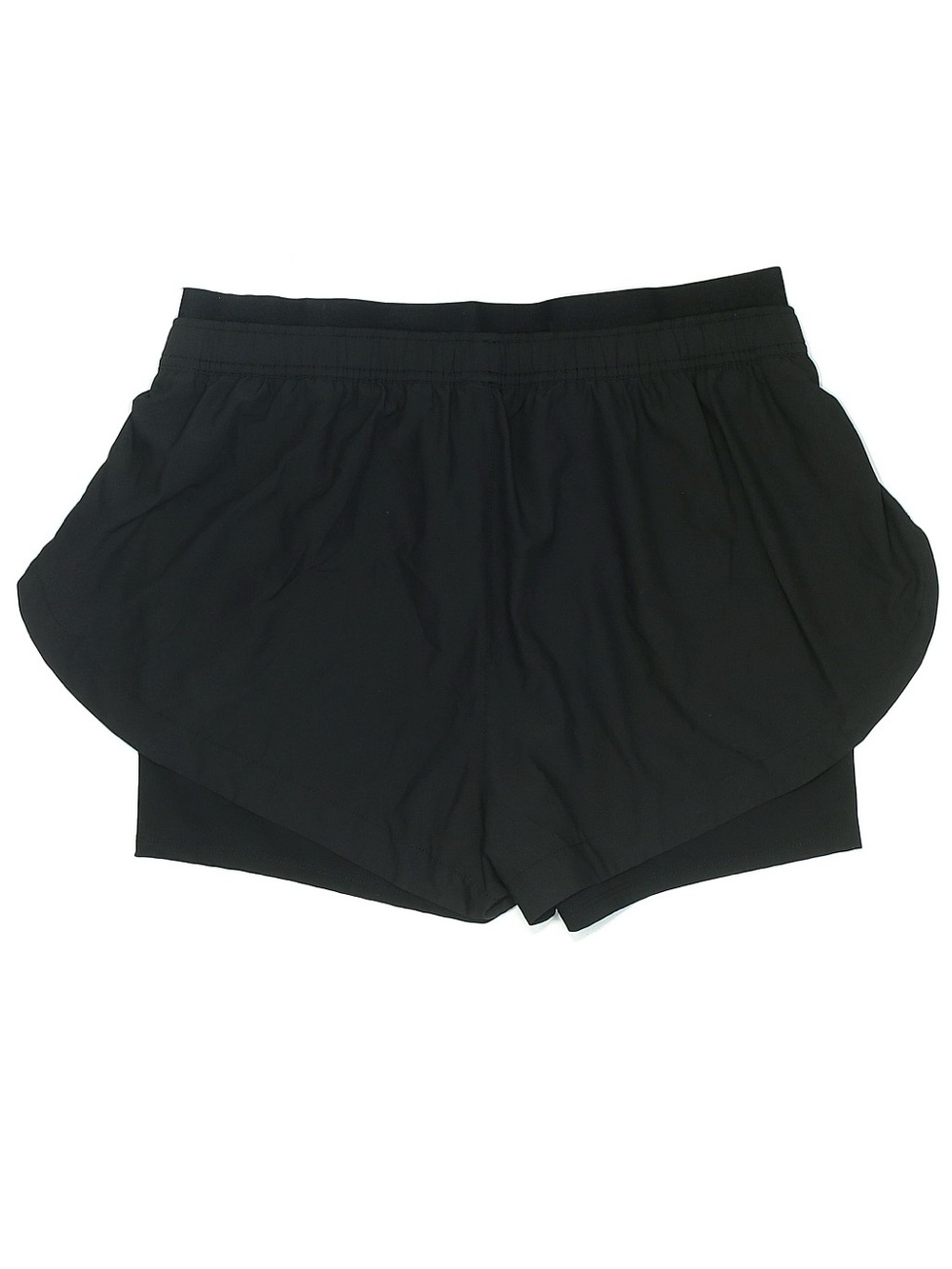 Women's Vuori Black Athletic Layered Running Shorts - Picture 2 of 4